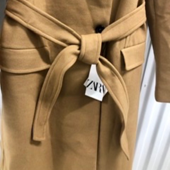 ZARA 75% Wool Belted Coat, S, NWT - Picture 2 of 14